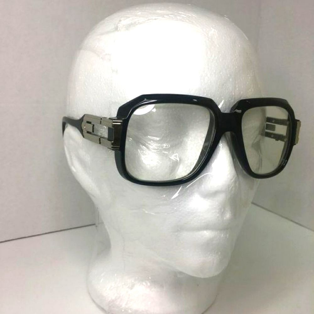 Black/Grey Frame Gazelle Clear Glasses